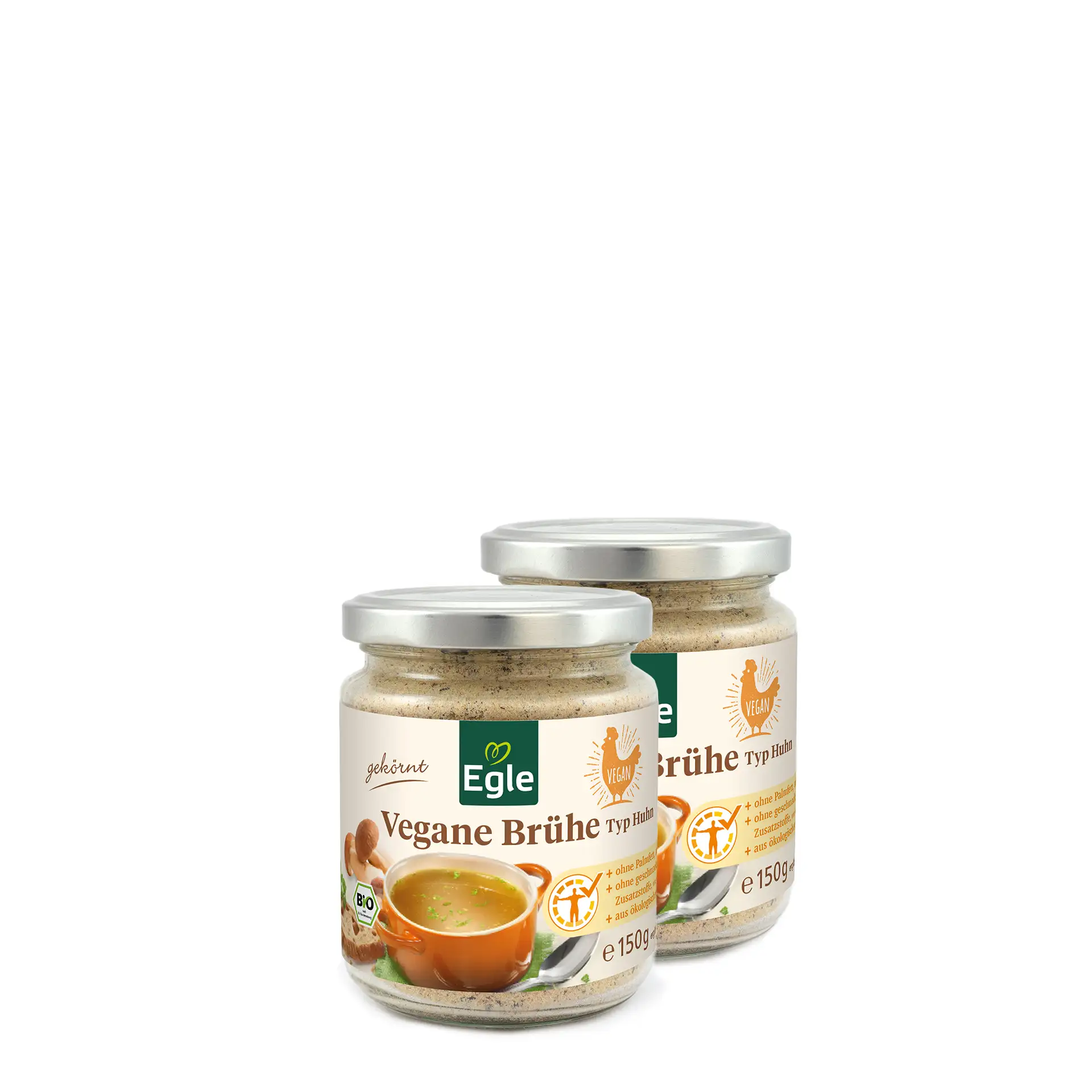 Bio Vegane Brühe Typ Huhn, 2 x 150 g - Aktion