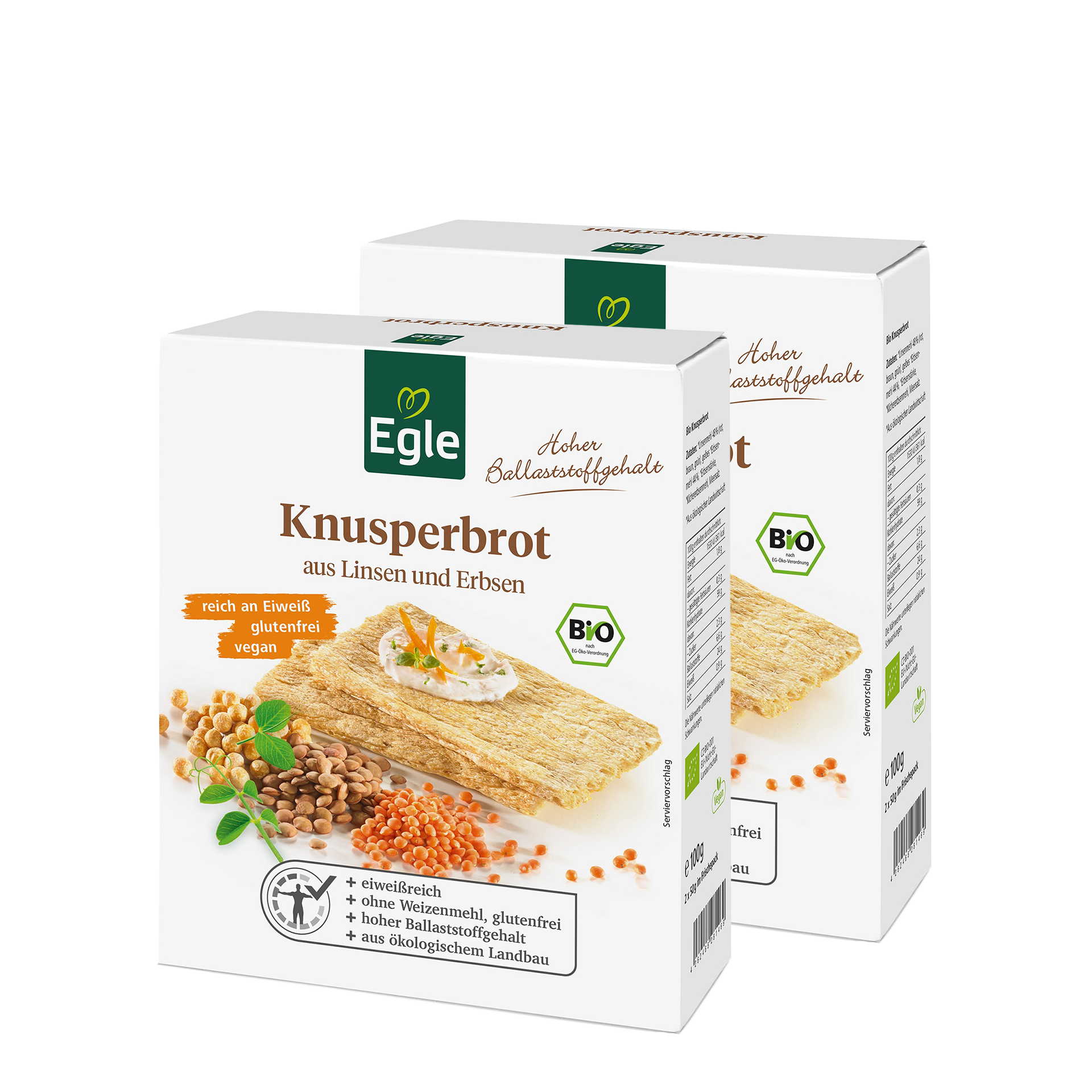 Bio Knusperbrot, 2 x 100 g 