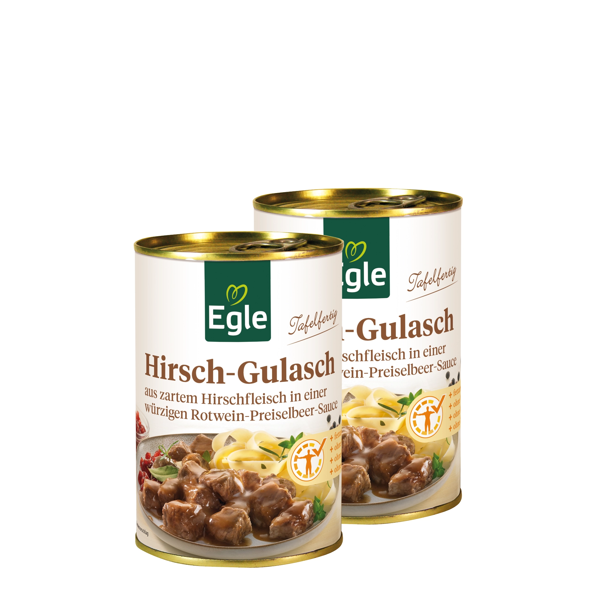 Hirsch-Gulasch, 2 x 400 g - Doppelpack