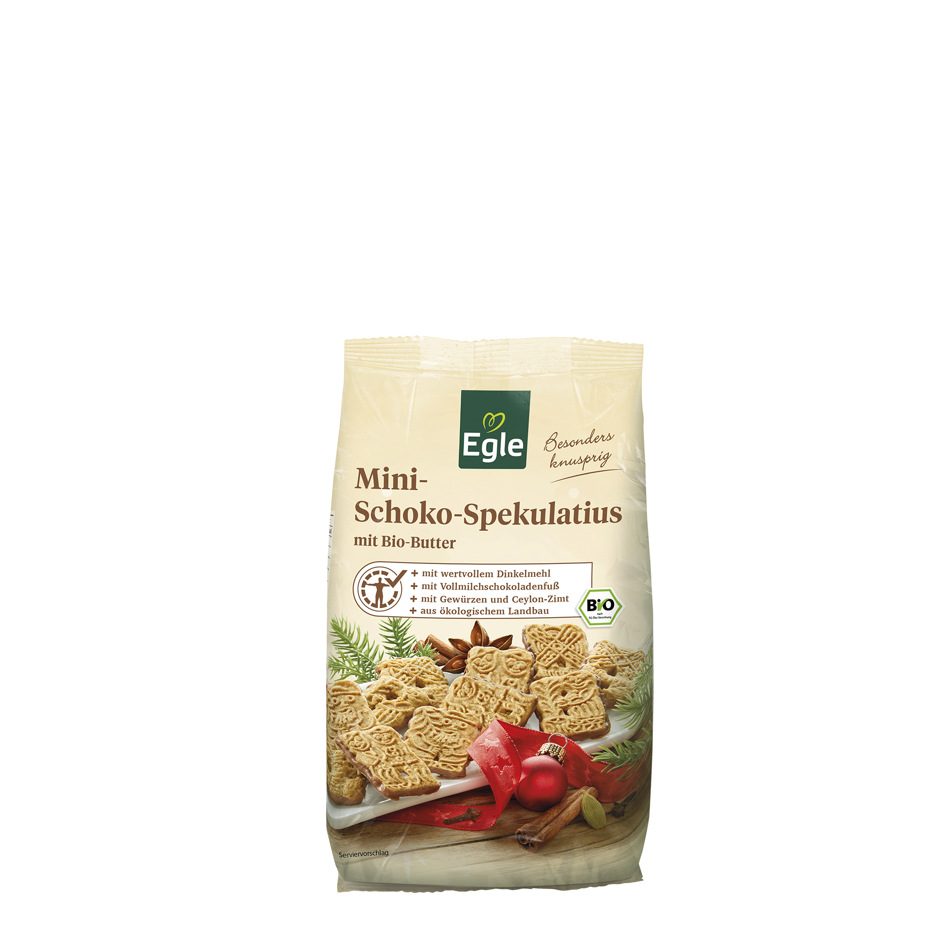 Bio Dinkel Mini-Schoko-Spekulatius, 150 g