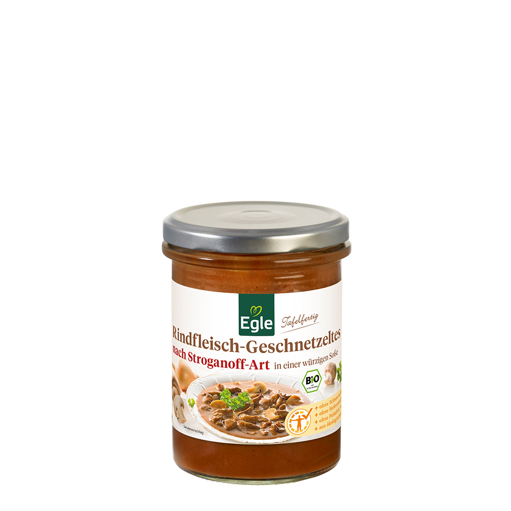 Bio Rinder-Geschnetzeltes nach Stroganoff-Art, 370 g